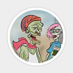 Hipster Zombies Magnet